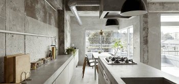 Кухня в стиле бетон и дерево в Ивделе